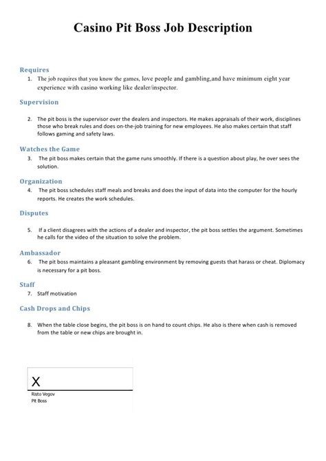 pit manager job description